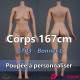 Sexdoll personnalisable Corps GT03 167cm bonnet C - Galatea