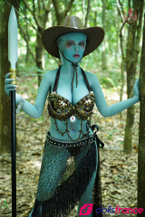 Merlay poupée sexuelle extraterrestre à la peau bleue 156cm Dolls Castle