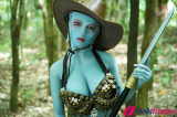 Merlay poupée sexuelle extraterrestre à la peau bleue 156cm Dolls Castle