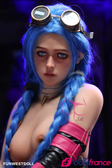 Assos Sexdoll league of legends Jinx en stock EU 159cm A-cup FunWestDoll