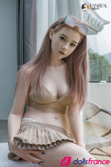 Qian Sexdoll asiatique silicone en mini-jupe 158cm bonnet B FanReal